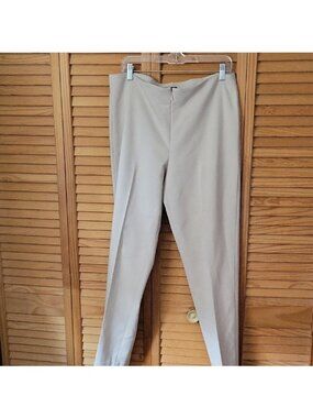 Peace of Cloth Beige Front Zipper Skinny Slim Ankle Dress Pants Size 14